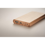 Batteria esterna wireless in bambù da 6.000 mAh Powerbank Bamboo color legno quarta vista fotografica