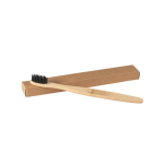 Spazzolino da denti in bambù con logo e custodia di cartone Naturbrush color nero con scatola