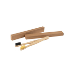 Spazzolino da denti in bambù con logo e custodia di cartone Naturbrush color nero