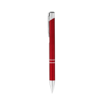 Penna in alluminio riciclato con inchiostro blu color rosso