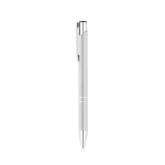 Penna in alluminio riciclato con inchiostro blu color argento
