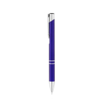 Penna in alluminio riciclato con inchiostro blu color blu reale