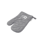 Guanto da forno in cotone riciclato personalizzabile Cake color grigio immagine con logo
