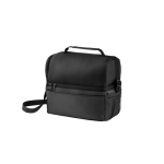 Borsa termica promozionale con doppio scomparto e tasca laterale 7l color nero