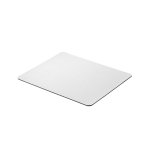 Mouse pad con superficie in poliestere e gomma sul fondo Sublim color bianco