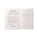 Taccuini ecologici pubblicitari A5 pagine a righe cotone Rigid Elefant color naturale terza vista