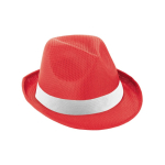 Cappello paglia più colori con nastro bianco personalizzabile Colors color rosso