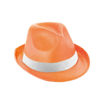 Cappello paglia più colori con nastro bianco personalizzabile Colors color arancione