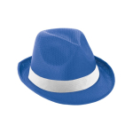 Cappello paglia più colori con nastro bianco personalizzabile Colors color blu reale