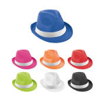 Cappello paglia più colori con nastro bianco personalizzabile Colors vari colori