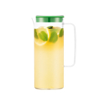 Brocca cilindrica di plastica da 1.2l con tappo colorato Melhor color verde prima vista