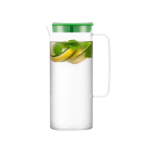 Brocca cilindrica di plastica da 1.2l con tappo colorato Melhor color verde
