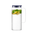 Brocca cilindrica di plastica da 1.2l con tappo colorato Melhor color blu mare