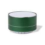 Speaker bluetooth 5.0 con logo in alluminio riciclato da 3W RecycloAlu color verde prima vista