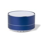 Speaker bluetooth 5.0 con logo in alluminio riciclato da 3W RecycloAlu color blu mare prima vista