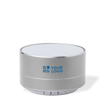 Speaker bluetooth 5.0 con logo in alluminio riciclato da 3W RecycloAlu vista area di stampa