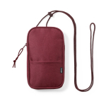 Borsello portacellulare con logo tracolla regolabile Expedition RPET color rosso prima vista