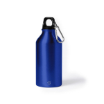 Borraccia in alluminio riciclato con logo 400ml Cruiser Recycled color blu prima vista
