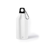Borraccia in alluminio riciclato con logo 400ml Cruiser Recycled color bianco prima vista