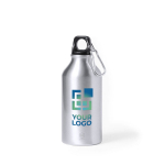 Borraccia in alluminio riciclato con logo 400ml Cruiser Recycled vista area di stampa