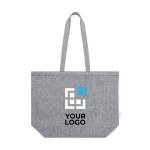 Shopper personalizzate in cotone riciclato 140 g/m2 Shop Recycled vista area di stampa