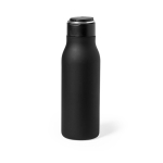 Borracce promozionali con anello in metallo nel tappo da 600ml Fancy color nero prima vista