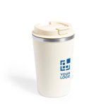 Bicchiere termico con logo con tappo antigoccia 350 ml vista area di stampa