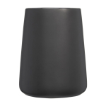 Tazze personalizzate ceramica opaca manico rotondo 450ml Wide Base color nero seconda vista frontale