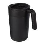 Tazza da asporto in metallo e plastica riciclata 400ml color nero