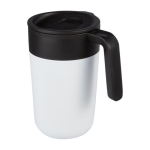 Tazza da asporto in metallo e plastica riciclata 400ml color bianco