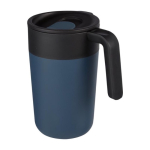 Tazza da asporto in metallo e plastica riciclata 400ml color blu scuro