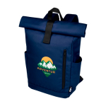 Zaino promozionale rollup colori assortiti con tasca pc 15,6'' color blu mare vista con stampa in transfer