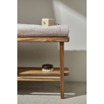 Asciugamani con logo in cotone naturale 70x140cm FreshFiber Medium color beige vista ambiente