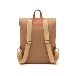 Zaino personalizzato riciclato tasche imbottite e porta pc EcoStylish color marrone chiaro seconda vista