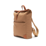 Zaino personalizzato riciclato tasche imbottite e porta pc EcoStylish color marrone chiaro terza vista