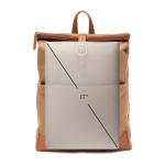 Zaino personalizzato riciclato tasche imbottite e porta pc EcoStylish color marrone chiaro quinta vista