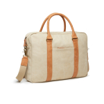 Borsa porta pc da lavoro ecologica tracolla removibile 16'' EcoJourney color beige seconda vista