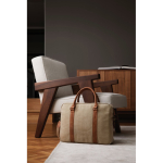 Borsa porta pc da lavoro ecologica tracolla removibile 16'' EcoJourney color beige vista ambiente