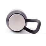 Borraccia termica in acciaio inox con tappo antigoccia e manico 450ml color nero terza vista