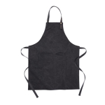 Grembiule in cotone riciclato e poliestere con tasca frontale Ecochic color nero