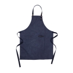 Grembiule in cotone riciclato e poliestere con tasca frontale Ecochic color blu mare