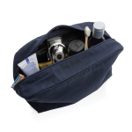 Beauty case in tela riciclata 285g/m² con tracciante AWARE EcoTraceRaw color blu mare seconda vista