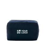 Beauty case in tela riciclata 285g/m² con tracciante AWARE EcoTraceRaw color blu mare vista area di stampa