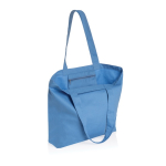 Shopping bag pubblicitaria in canvas 240 g/m² EcoTrace Pocket color azzurro seconda vista