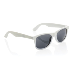 Occhiali da sole personalizzati riciclati lenti smokey UV400 EcoOptix color bianco