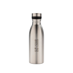 Borraccia in acciaio riciclato senza BPA 500ml EcoDeluxe color argento vista area di stampa