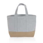 Borsa frigo con logo piccola pieghevole 8 lattine EcoTrace Raw color grigio terza vista