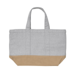 Borsa frigo con logo piccola pieghevole 8 lattine EcoTrace Raw color grigio quarta vista