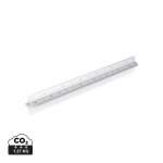 Righello pubblicitario alluminio triangolare tascabile 5 scale 30cm color argento