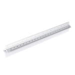 Righello pubblicitario alluminio triangolare tascabile 5 scale 30cm color argento seconda vista